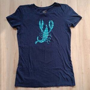 G.H. Bass Navy Lobster T-Shirt Size XS EUC